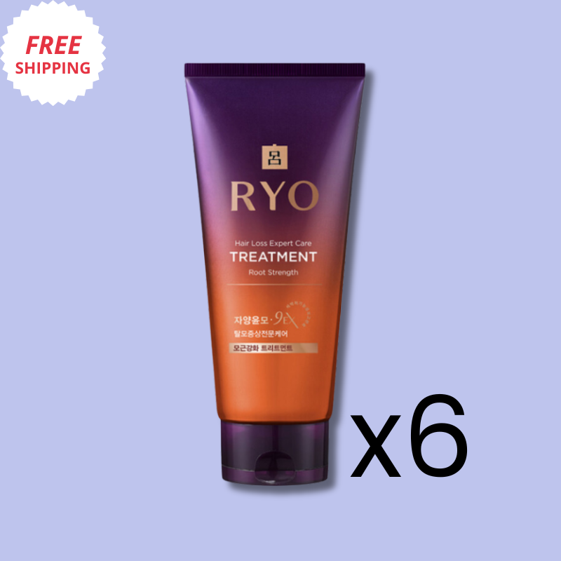 Ryo Jayangyunmo 9EX Hair Loss Symptoms Professional Care Hair Root Strengthening Treatment 330ml X 6pcs