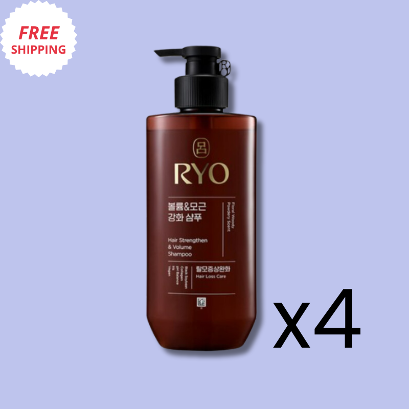 Ryo Heukwoon Volume Hair Root Strengthening Shampoo Woody Musk Fragrance 480ml X 6pcs