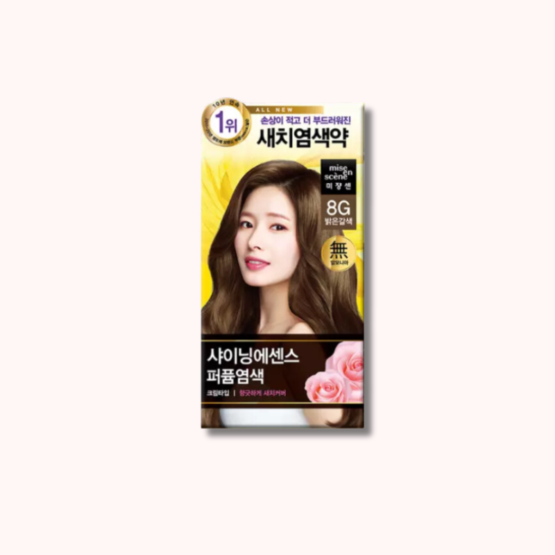 Mise-en-scene All New Shining Essence Hair Dye 8G Light Brown 100g